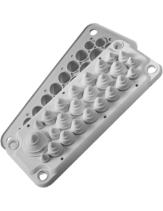 MOREK Панел с кабелни входове LMC25 за 25 кабела IP54 сив RAL 7035 - MBA3F25L11 - Цена | LEDs4economy 2