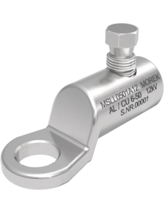 MOREK Кабелна обувка алуминиева покалаена Al/Cu 6-50mm² 12kV MSLL50 1x късащ се болт M12 - MSLL0501A12 - Цена | LEDs4economy
