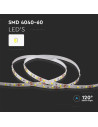 V-TAC LED Лента 4040 60/1 12V 4000K IP20 - 2932 - 2