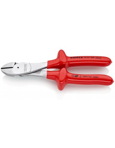 Knipex Клещи диагонални резачки усилени, хромирани, VDE 1000V гумирана червена ръкохватка 200мм, - K7407200 - Цена | LEDs4econom