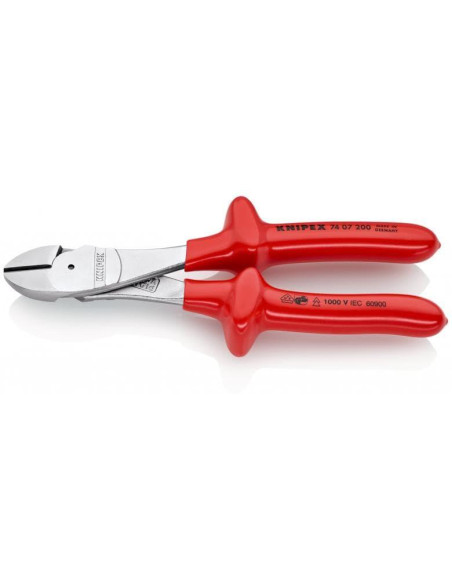 Knipex Клещи диагонални резачки усилени, хромирани, VDE 1000V 