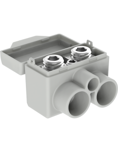 MOREK Клема изолирана СИВА SLT50-2-1 Al 2x 16-50 / Cu 2x 2.5-35 + 1x 1.5-6 mm² 145/135A 1000V - MAS2051A10 - Цена | LEDs4economy
