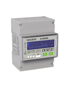 NOARK Ex9EMS 3P 4M 100A 2T Смарт електромер 3-полюсен, 4-модула, 100 A, 2-тарифен, LCD дисплей, MID Сертификат - 107295 - Цена |