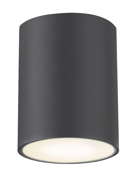 7819 Zombor, външна метална лампа за таван с пластмасов абажур, светлина надолу D10xH13cm, GU10 1xMAX 35W, антрацит, IP54