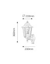Rabalux Velence Външно стенно осветление IP43 E27 1x MAX 60W K 8216 - 2