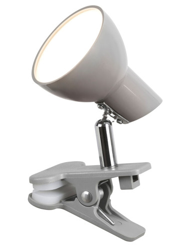 Лампа с щипка Noah 1480/ сив, LED 5W 360lm 3000K, кабел с прекъсвач