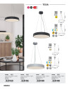 Rabalux Tesia Висящи осветителни тела IP20 LED 60W 3000-6000K 71042 - 3