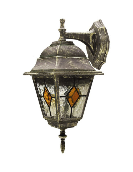 8181 Монако, градинска лампа-аплик надолу, антично злато, E27, 1x60W, IP43