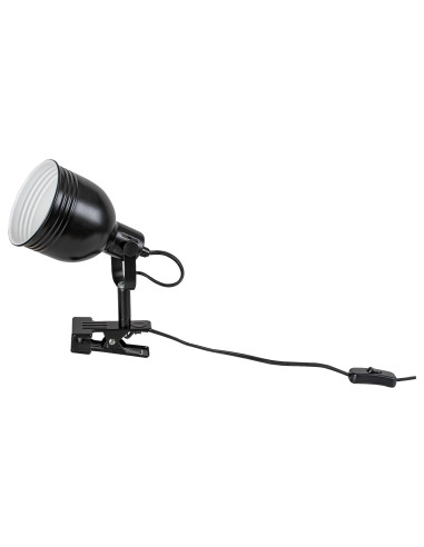 3092 Flint, настолна лампа с щипка, E14 1x MAX 25W, черно /бяло, с кабел за включване