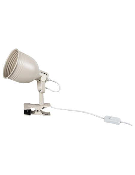3093 Flint, настолна лампа с щипка, E14 1x MAX 25W, бежово/ бяло, с кабел за включване