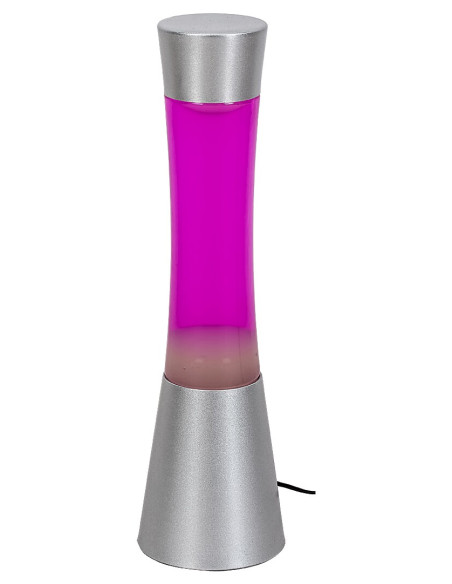 7030 Minka, вътрешна декоративна лампа, метал +стъкло с декор розова лава, сребрист цвят, GY6.35 включен адаптер, безопасна з