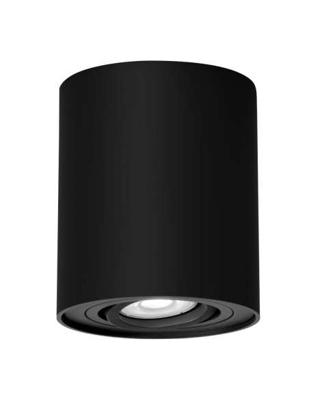 2047 Kobald, алуминиева лампа за таван, кръгла, светлина надолу, D9xH10.5cm, GU10 1xMAX 42W, матово черно, регулируем ъгъл с 