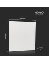 V-TAC LED Панел 25W 600x600mm 120Lm/W 6500K Вкл. Драйвер - 23458 - 6