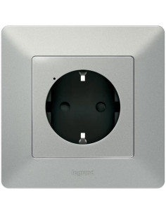 Netatmo Контакт шуко 16A Smart Valena Life Алуминий с рамка Legrand - 752394 - Цена | LEDs4economy