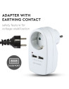 V-TAC Щепсел Адаптер Шуко С 2ХUSB 5V 2.1A Бял - 6