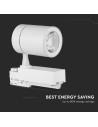 V-TAC 35W LED Прожектор Релсов Монтаж Бяло Тяло 4000K - 3