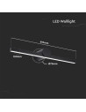 V-TAC 10W LED Лампа Осветител За Огледало Черен 4000К - 3