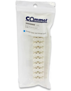 COMMEL Лустер клема 0,5-2,5мм2 безвинтова бяла - C365-409 - Цена | LEDs4economy