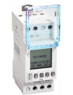 Legrand Реле за време, седмично, с LCD дисплей, 1x 1s, 1c/o 16A, 230Vac 2 модула - 412629 - Цена | LEDs4economy