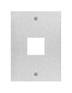 VIMAR 41596 1-модулен капак с отвор 40 x 40 mm за четец, неръждаема стомана Due Fili Plus - Цена | LEDs4economy