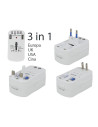 V-TAC 8704 УНИВЕРСАЛЕН ЕДИНИЧЕН АДАПТЕР С 2 USB ПОРТА, ДВОЕН БЛИСТЕР БЯЛ ЦВЯТ - 8704