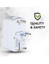 V-TAC 8704 УНИВЕРСАЛЕН ЕДИНИЧЕН АДАПТЕР С 2 USB ПОРТА, ДВОЕН БЛИСТЕР БЯЛ ЦВЯТ - 8704 - 12