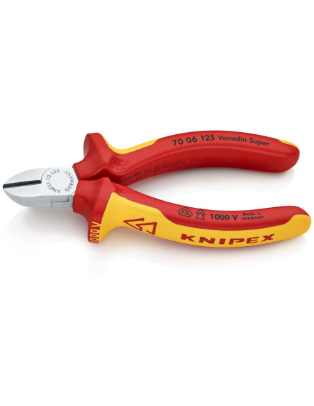 Knipex Клещи диагонални резачки, хромирани, VDE 1000V 