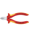 Knipex Клещи диагонални резачки, хромирани, VDE 1000V жълто-червена ръкохватка 125мм,  - K7006125 - 2