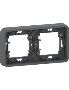 SE Рамка двойна хоризонтална IP55 цвят Антрацит Mureva - MUR34101 - Цена | LEDs4economy