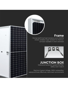 V-TAC 450W Моно Соларен Панел 2094x1038x35мм TIER 1 - 11353 - Цена | LEDs4economy 2