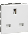 Legrand Контакт British стандарт 2P+E 13A 2 мод. цвят бял Mosaic - 077505 - Цена | LEDs4economy