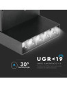 V-TAC 5x2W Магнитен Линеен Спот 4000K Черен 24V - 7963 - 5