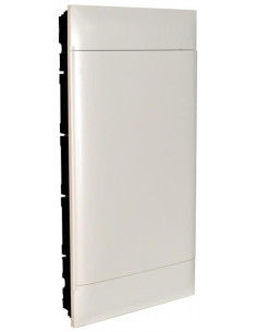 Legrand Табло за скрит монтаж в гипсокартон 4x12 мод. Practibox S с бяла плътна врата и Н и РЕ клеми - 135164 - Цена | LEDs4econ