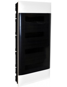 Legrand Табло за скрит монтаж в гипсокартон 4x12 мод. Practibox S с прозрачна врата и Н и РЕ клеми - 135174 - Цена | LEDs4econom