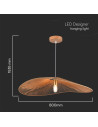 V-TAC LED Пендел Дизайн Кафяво Тяло D800*H160 E27 - 23362 - 5