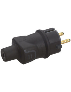 Legrand Щепсел черен 2P+Т 16A ІР44 250V гумиран - 050196 - Цена | LEDs4economy
