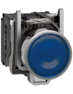 SE Бутон сглобен син 1NO-1NC светещ 24Vac/dc Ø22mm XB4 - XB4BW36B5 - Цена | LEDs4economy