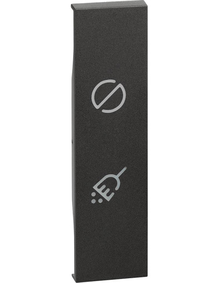 Лицев панел със символи за индикатор "почисти/не безпокой" 1 мод. цвят Черен Living Now Bticino
