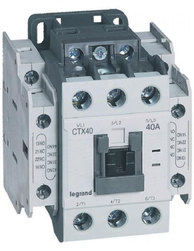 Контактор CTX3-40 3P 18.5kW (40A AC-3) 2NO-2NC 230V 50/60Hz Legrand