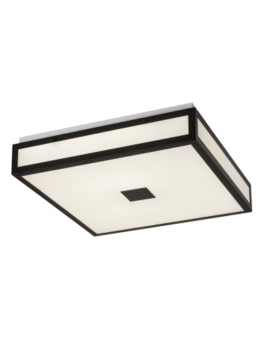 Zoya, indoor ceiling lamp, black metal lamp with white glass shade, 18W, with shade: 1350lm, without shade: 1750lm, 4000K, 30