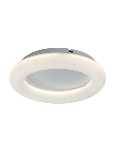 Celie, indoor ceiling lamp, white metal lamp with white plastic shade, 24W, with shade: 2550lm, without shade: 2880lm, 4000K,
