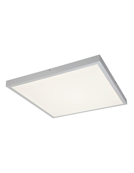 Damek2, indoor ceiling lamp, white metal lamp with white plastic shade, 40W, with shade: 2900lm, without shade: 4000lm, 4000K