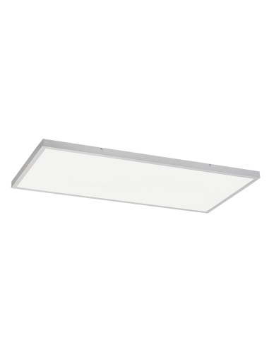 Damek2, indoor ceiling lamp, white metal lamp with white plastic shade, 80W, with shade: 6150lm, without shade: 8000lm, 4000K