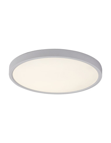 Paulos, indoor white plastic ceiling lamp, 24W, with shade: 2230lm, without shade: 2400lm, 4000K, D30cm, H2,5cm, IP20, Class 