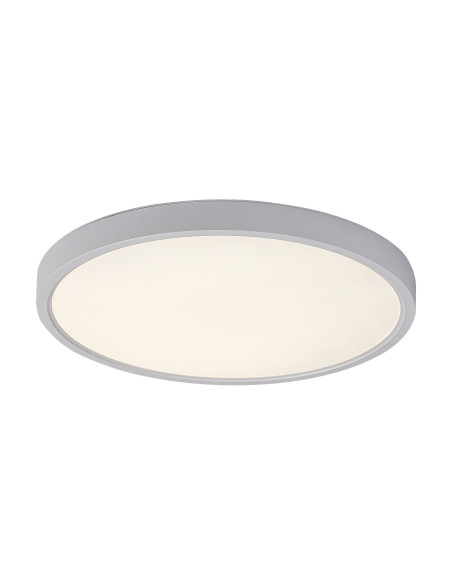 Paulos, indoor white plastic ceiling lamp, 24W, with shade: 2230lm, without shade: 2400lm, 4000K, D30cm, H2,5cm, IP20, Class 