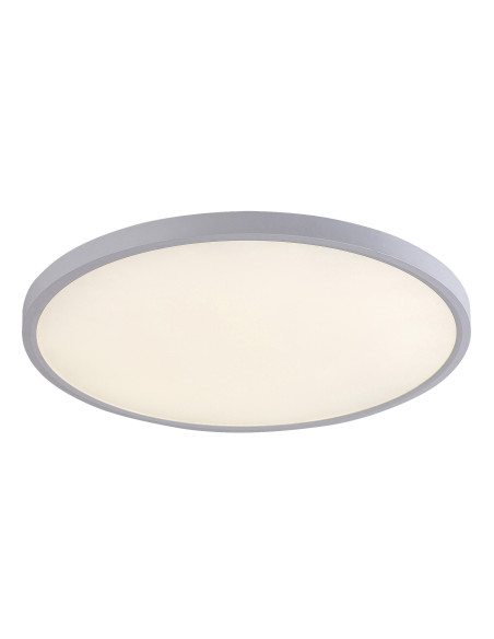 Paulos, indoor white plastic ceiling lamp, 48W, with shade: 4150lm, without shade: 4800lm, 4000K, D50cm, H2,5cm, IP20, Class 