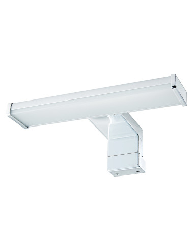 Levon, indoor wall lamp, chrome plastic lamp with white plastic shade, 4W, with shade: 450lm, without shade: 520lm, 4000K, L2