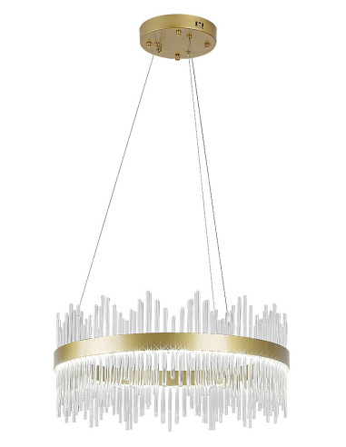 RABALUX Mabel, indoor pendant lamp, gold metal lamp with 