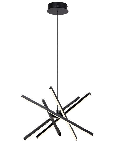 Matilde, indoor pendant lamp, black metal lamp with white silicon shade, 48W, with shade: 1500lm, without shade: 3120lm, 4000