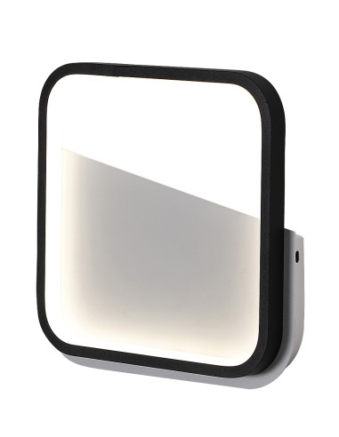 Razzi, indoor wall lamp, black metal lamp with white silicon shade, 13W, with shade: 670lm, without shade: 1430lm, 4000K, D26